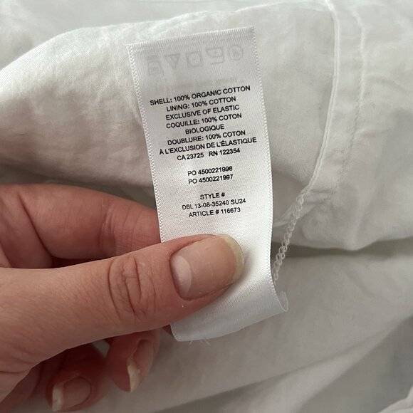 NWOT Aritzia Little Moon 'Kay' White Cotton Puff Sleeve Mini Dress Womens sz L - Picture 5 of 5